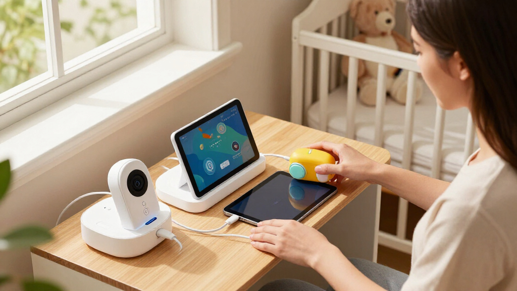 A Nursery Tech Charging Station: One Spot for Everything